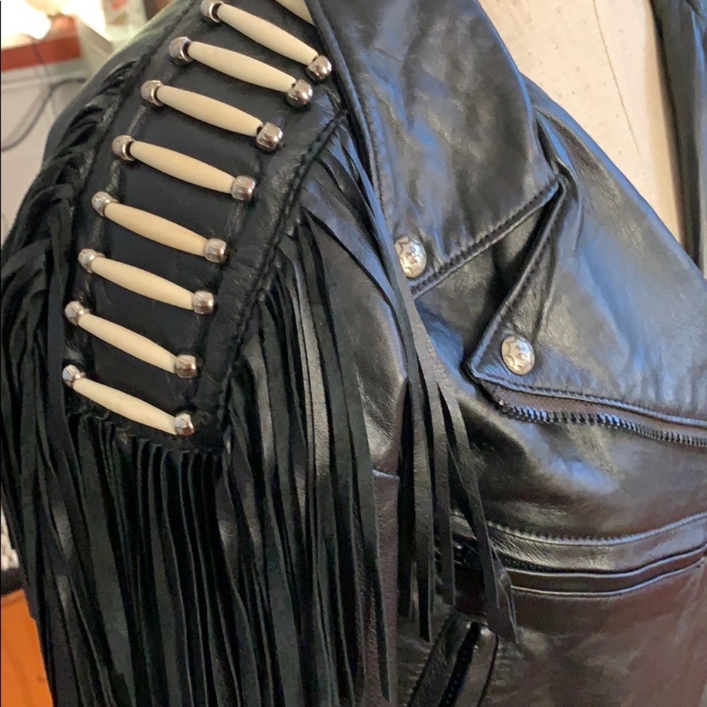 SOLD!! Vintage 80s cowgirl biker jacket - Picture 2 of 6